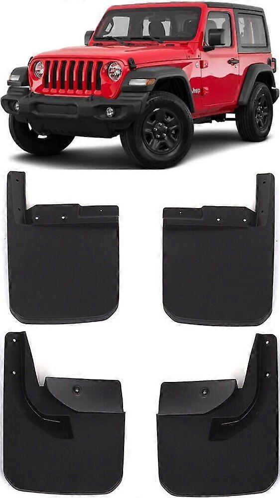 Fantastic Genuine Front & Rear Splash Guards Mud Flaps For 2019-2024 Jeep Wrangler JL JLU