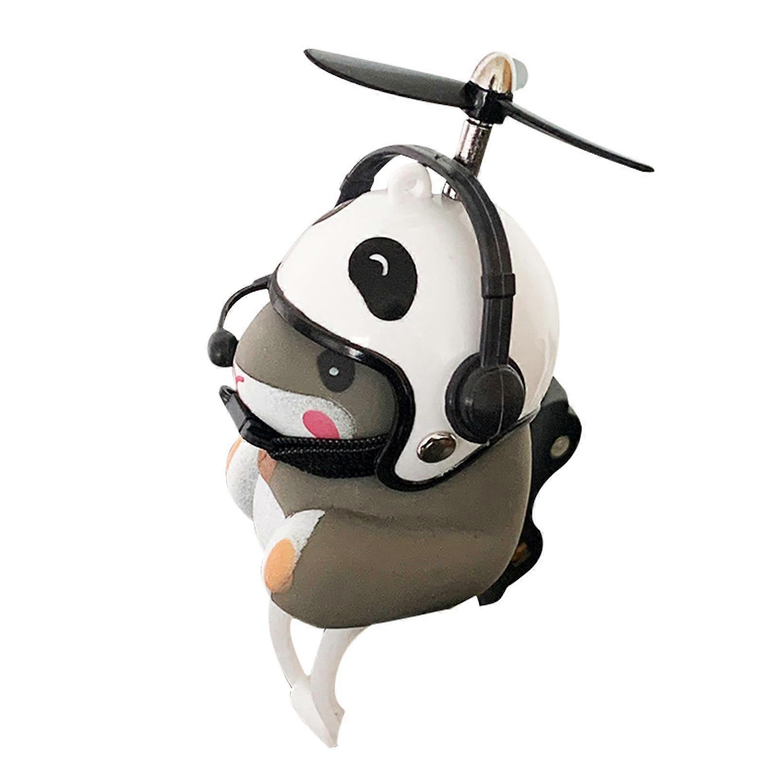 Bicycle Bell for Hamsters, Illuminated Squeeze Bell, Portable Black Dragonfly & White Panda Design for Children’s Scooters and Bikes