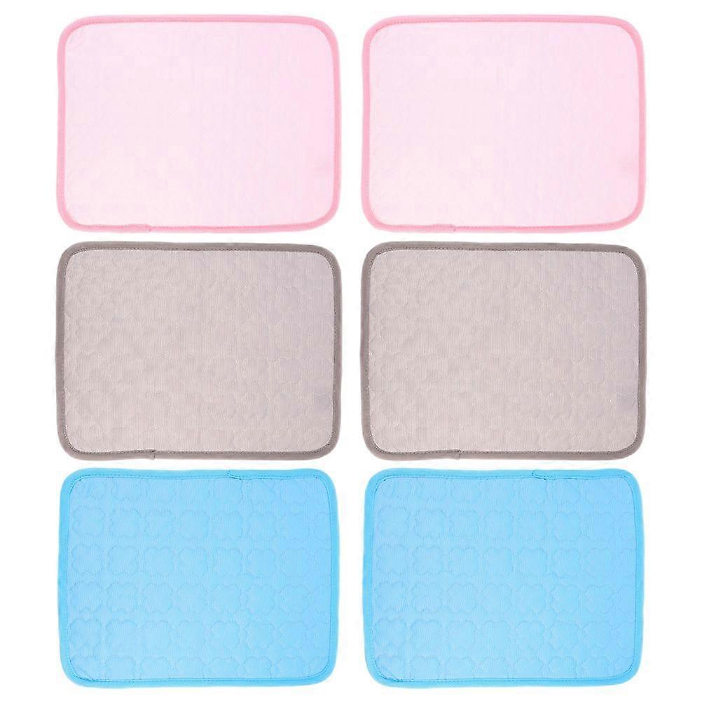 6pcs Comfortable Hamster Summer Cooling Mats Washable Small Pet Training Pads