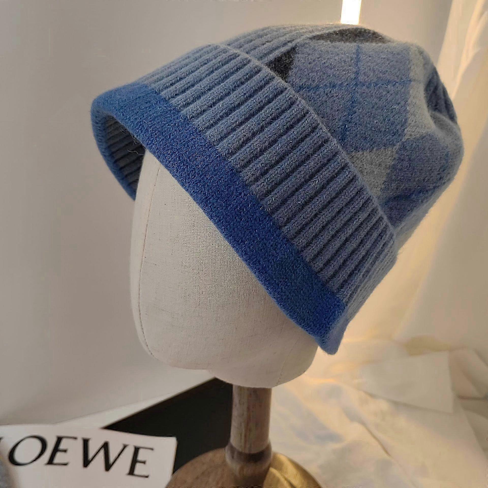 Knitted hat men's autumn and winter woolen cap ground gangster cold...