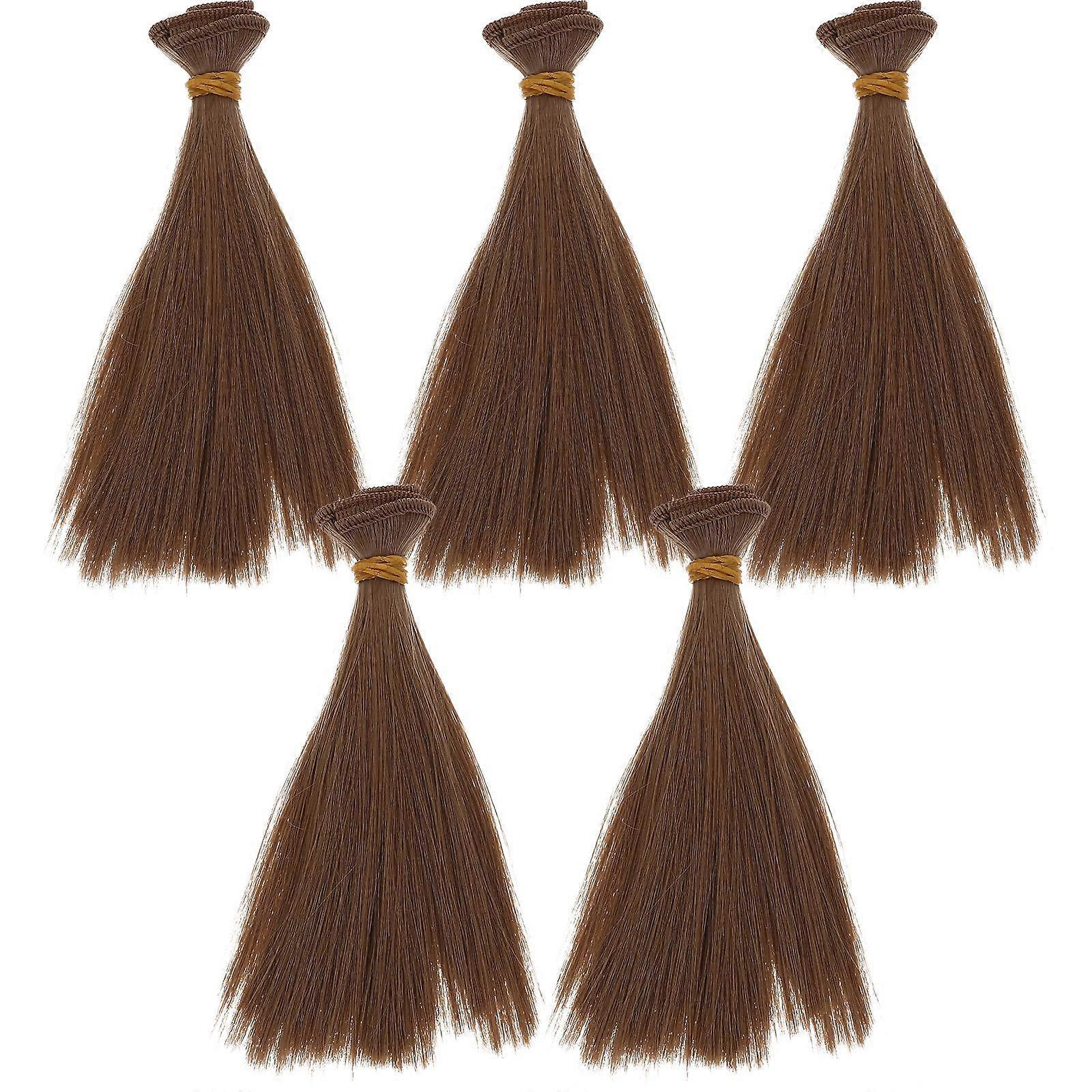 5 st modedockorukor Vackra raka hårperuker Dockhårperuker Hantverk DIY dockperuker Hantverk