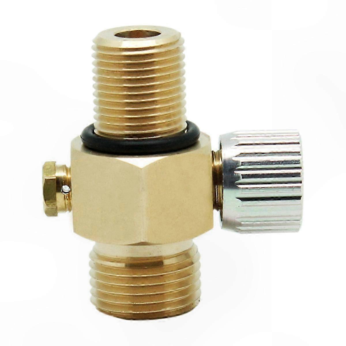 M18x1.5 Threaded CO2 Cylinder Valve with W21.8-14 On/Off Output Connection