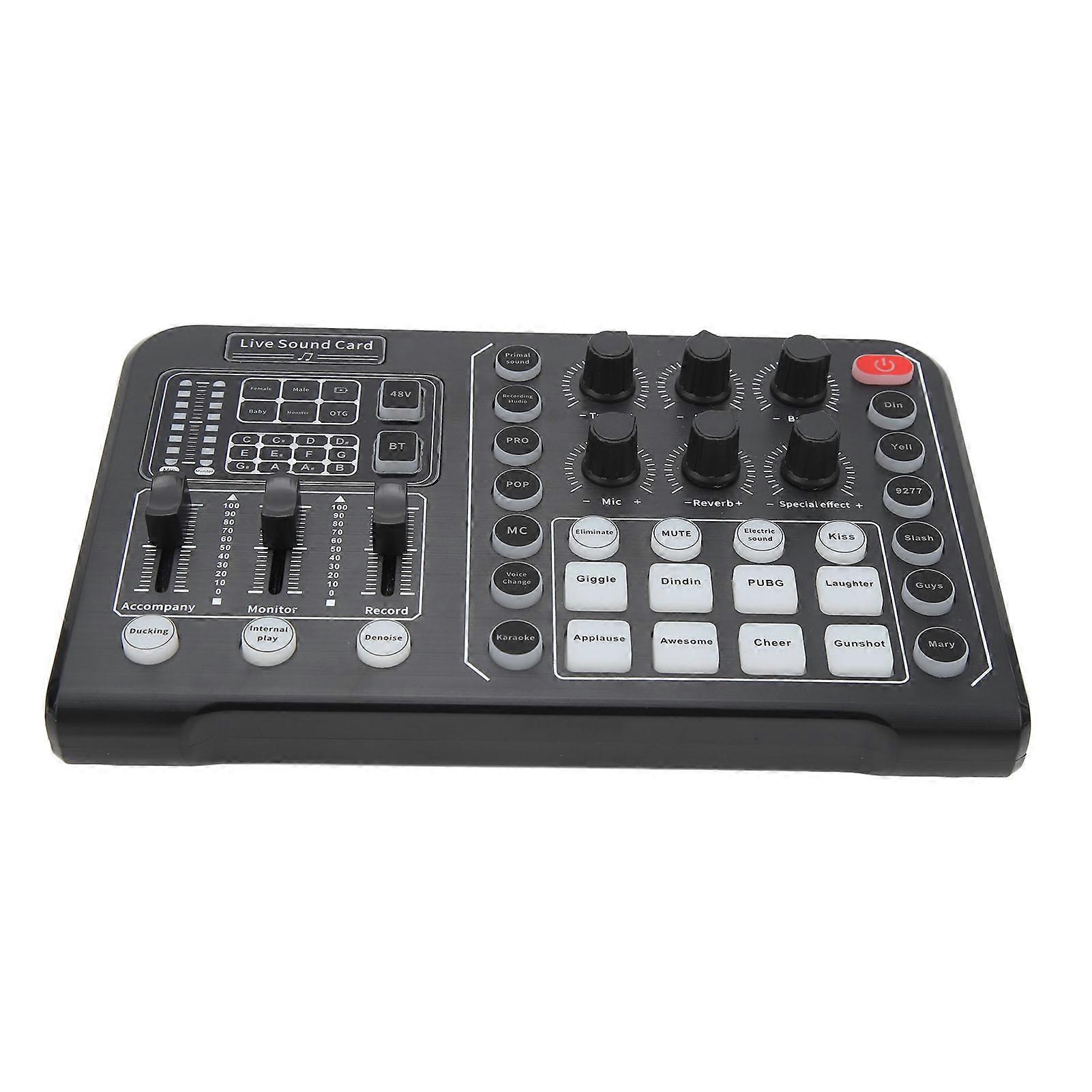 Professional Bluetooth Sound Mixer Board 1800mAh Live Streaming
