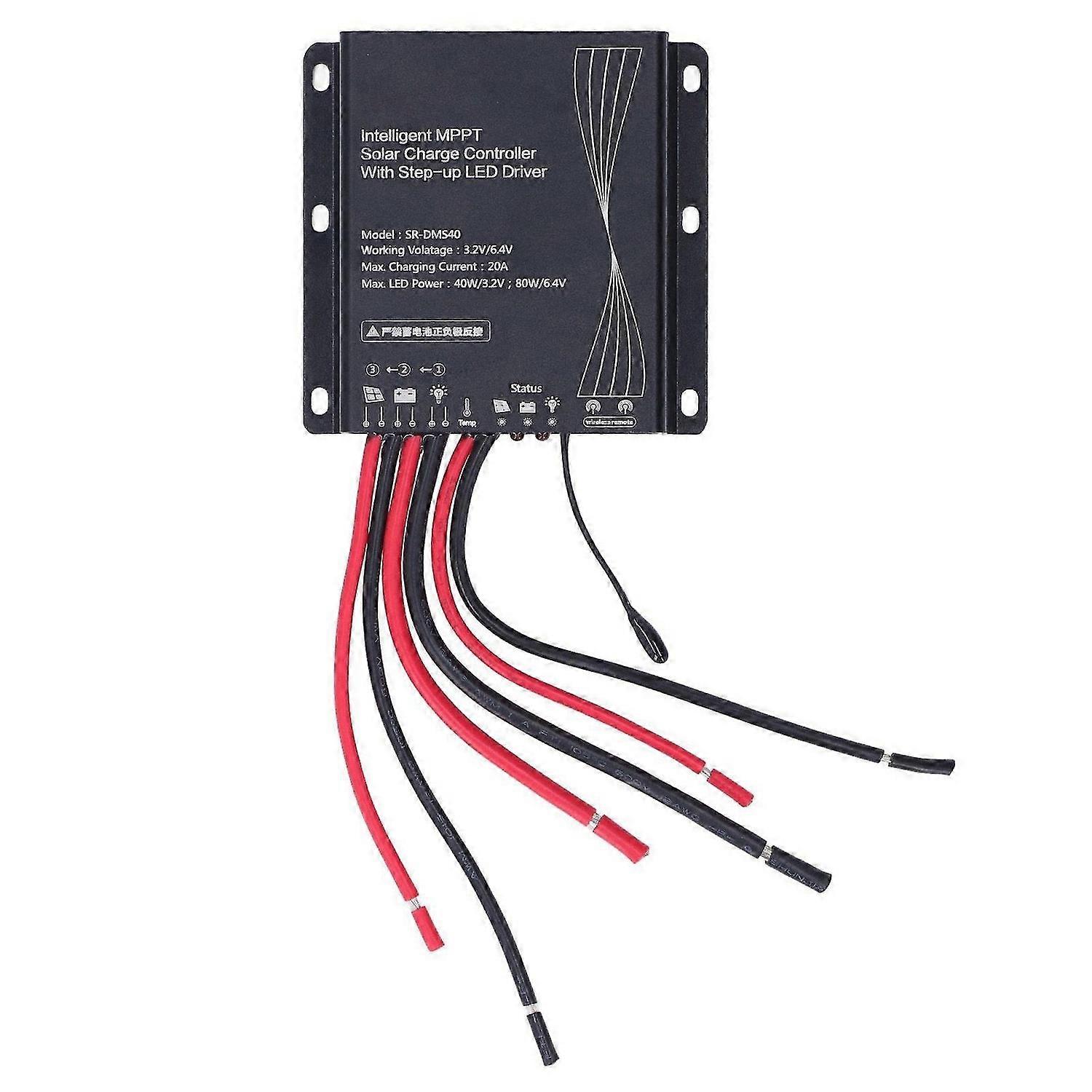 2025 Latest Model MPPT Solar Charge Controller 20A 40W 80W IP67 Waterproof