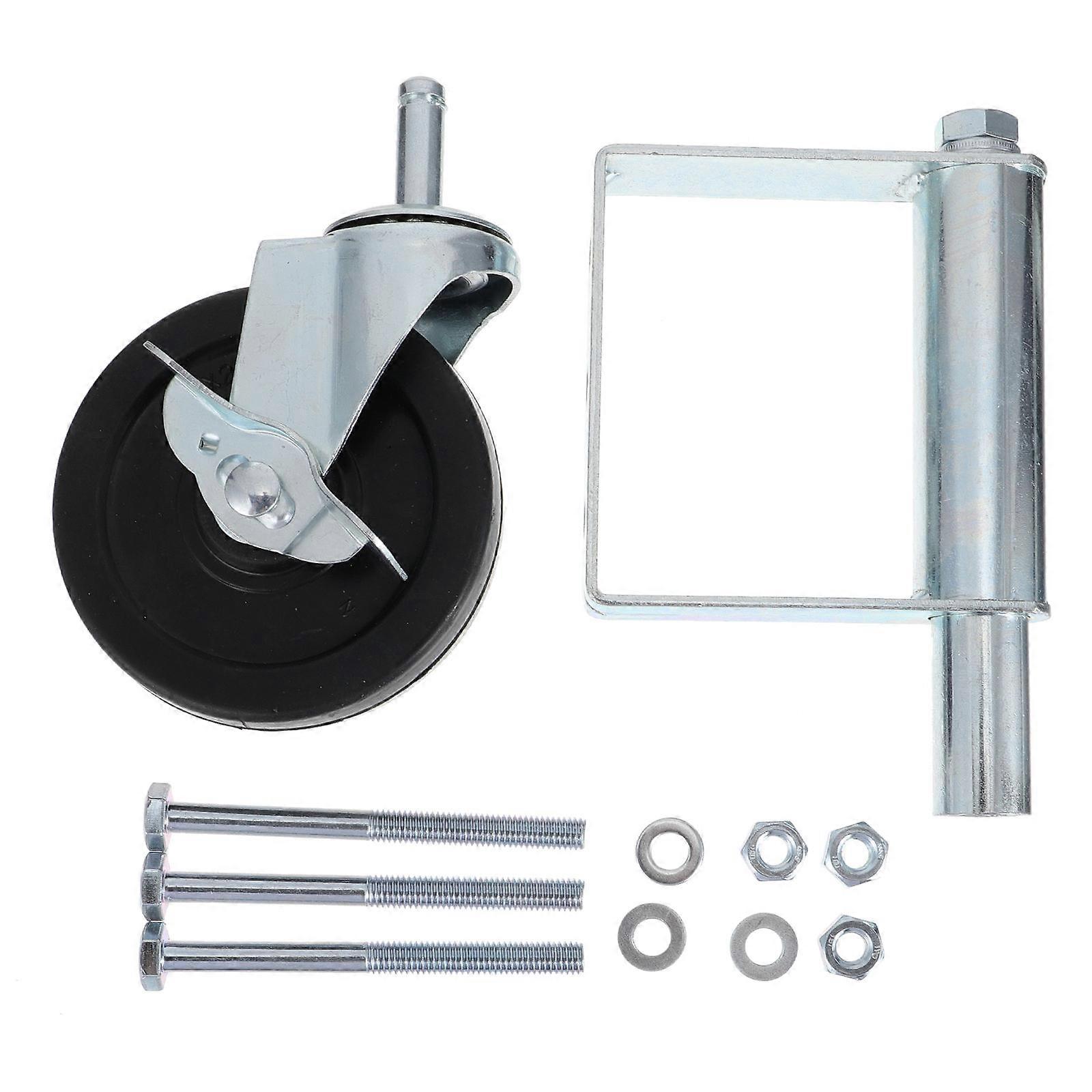 Spring Loaded Gate Wheel for Shock Absorbing Gate 1Set Steel Silver