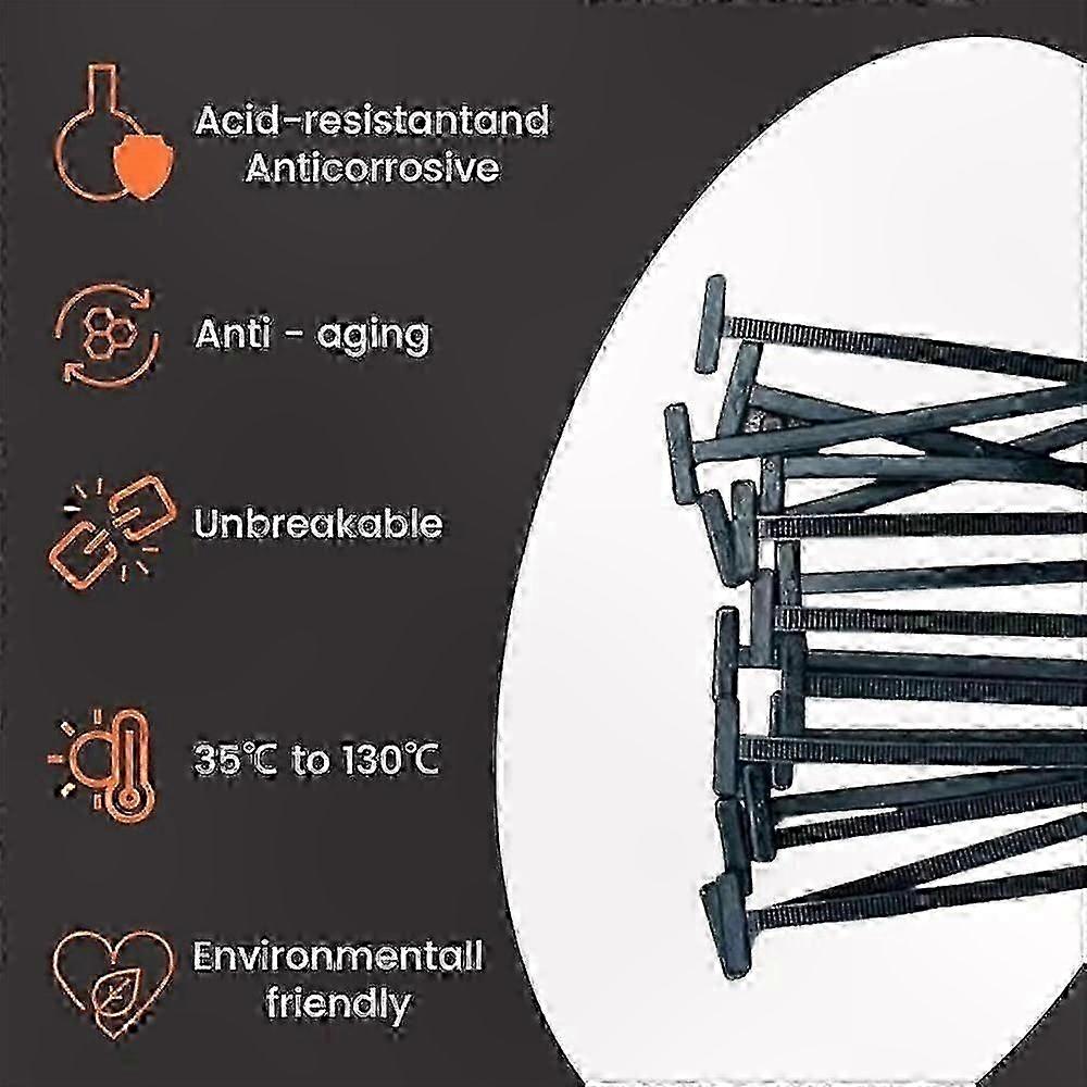 Self-Locking Nylon Zip Ties Assorted Sizes 10-100pcs for Cable Wire Management Fastening Solution
