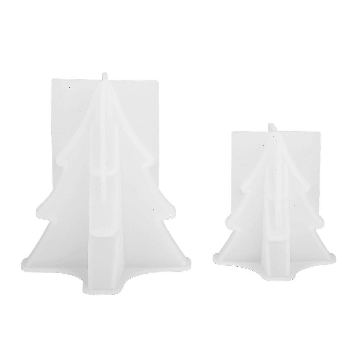2025 Latest Model 2pcs 3D Christmas Tree Candle Mold Multipurpose DIY Silicone...