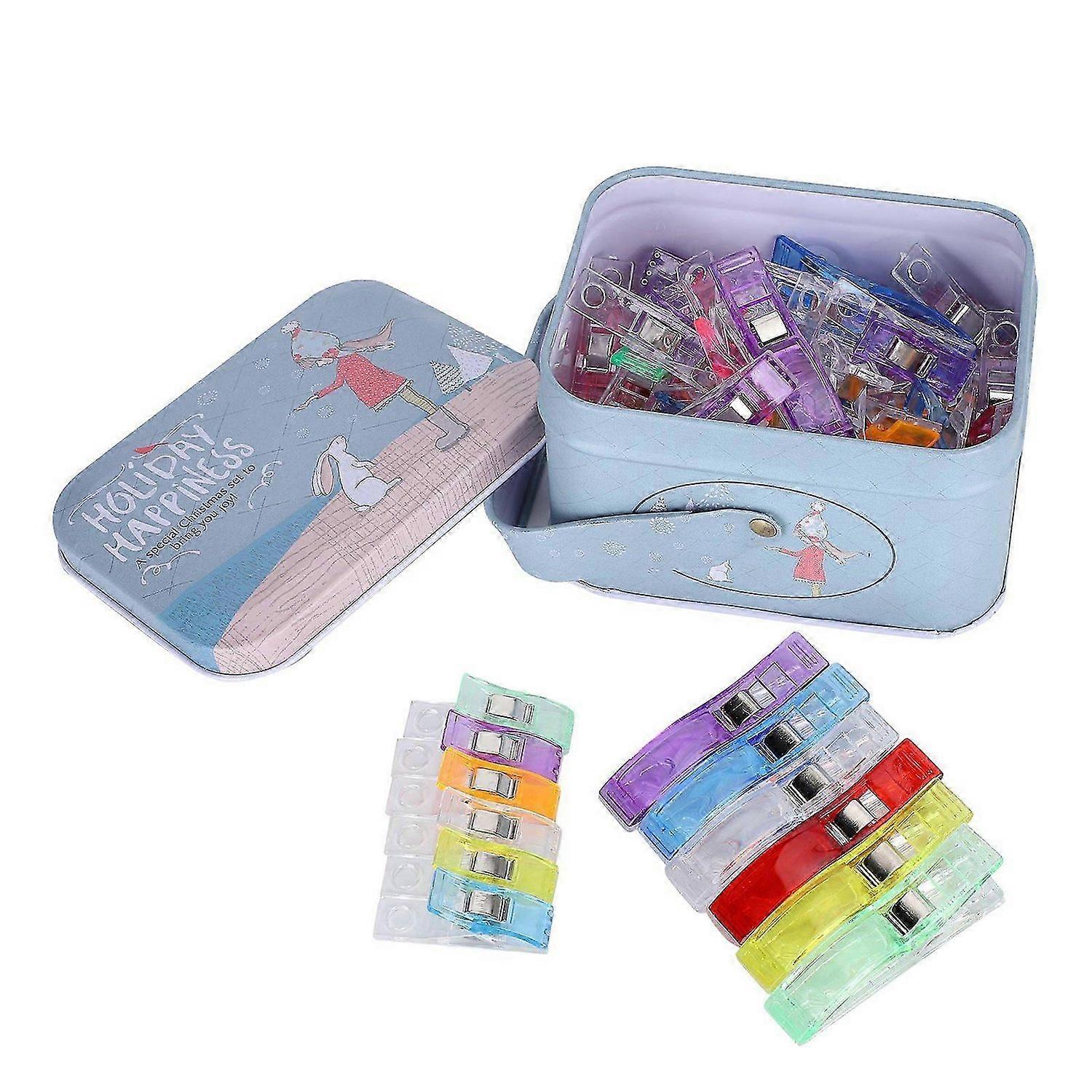 2025 Latest Model 65Pcs Sewing Clips Plastic Assorted Colors Hemming