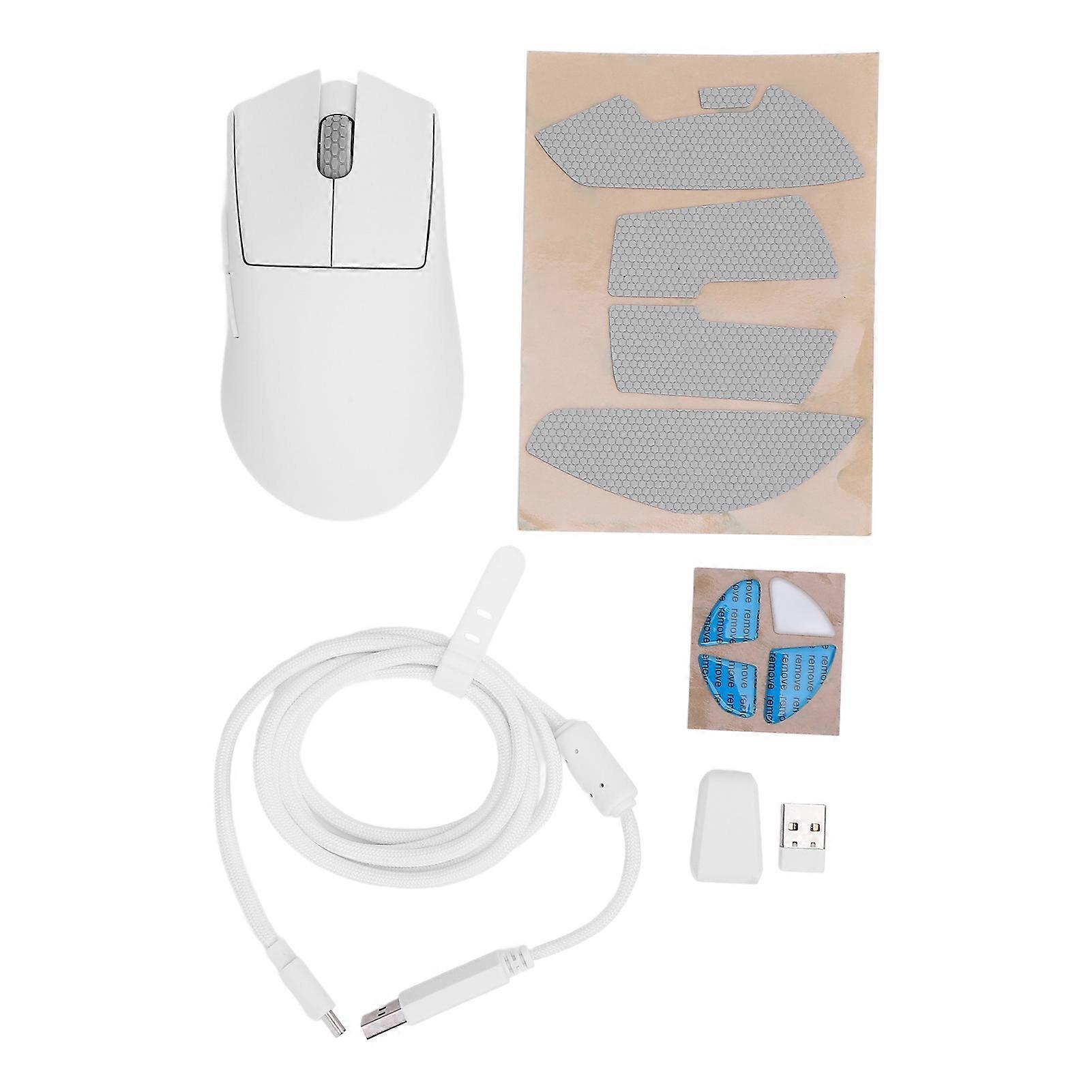Wireless Gaming Mouse 26000DPI 3 Mode 2.4G USB C Rechargeable 3395 Sensor 7 Keys White