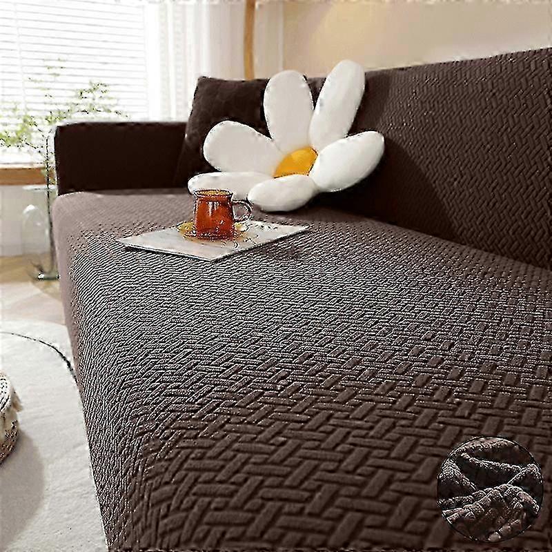 Jacquard Sofföverdrag För Vardagsrum Elastisk Tjock Jacquard Sofföverdrag För Soffa L-formad Hörn Soffa