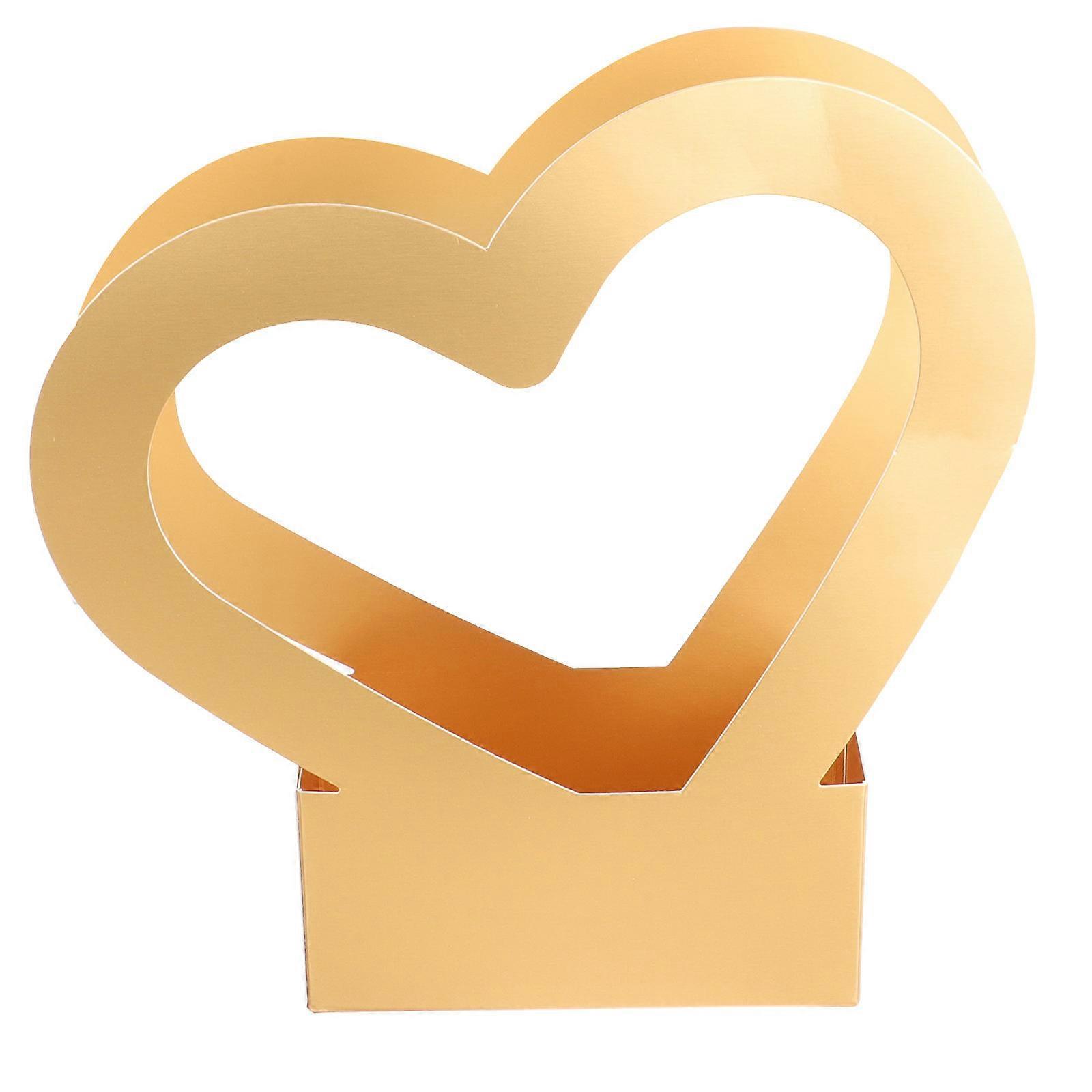 Heart Paper Flower Boxes Flower Packaging Box for Storage Use 3Pcs