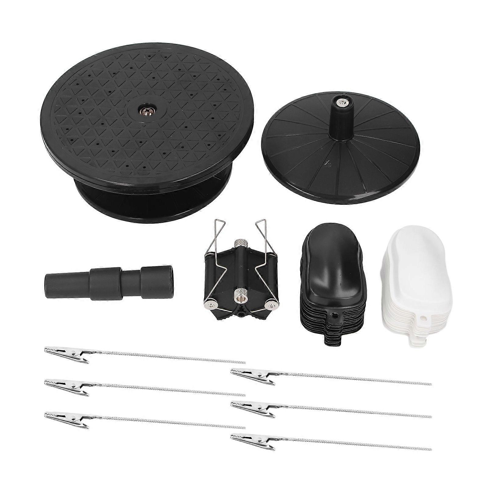 Painting Stand Set 19cm Diameter Manual Painting Turntable Rotating Table for Cars Tanks Airplanes