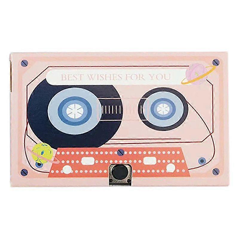 Recording Greeting Card Exquisite Unique Reusable Recordable DIY Greeting Card for Birthday Anniversaries Type 2