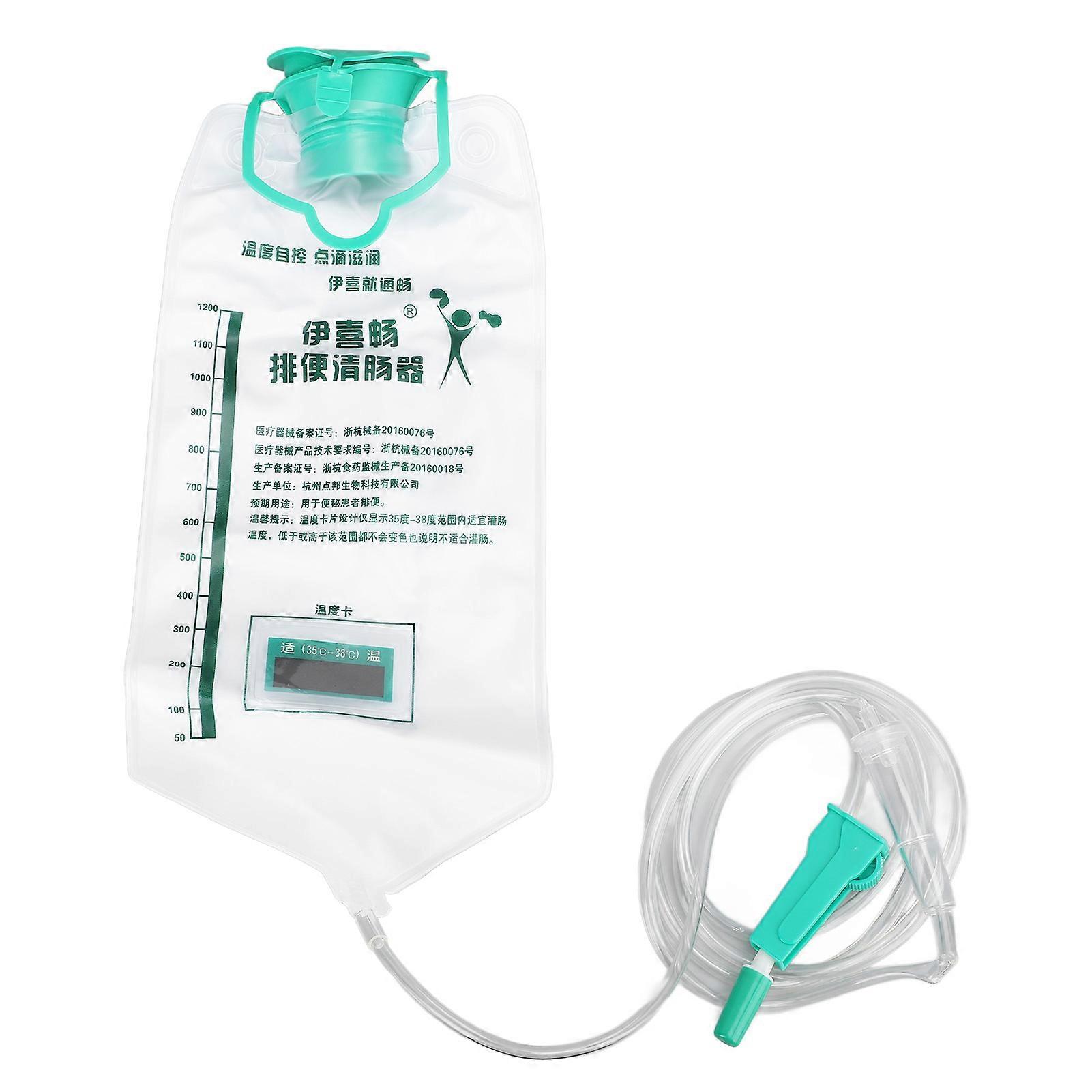 Kit de sac de lavement en silicone pour la maison, kit de nettoyage détox du côlon pour soulager le stress et l'hydrothérapie intestinale