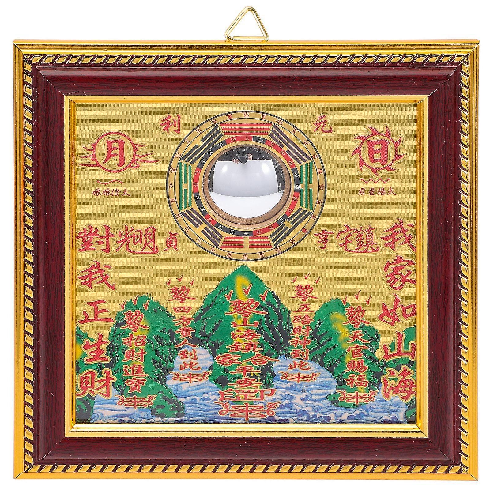 Eight Trigrams Mirror Home Exorcism Blessing Decorative Ornament with Nature Pattern
