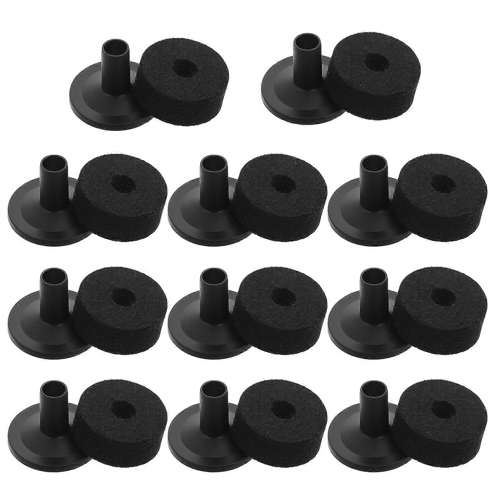Cymbal Sleeve Replacement Accessory with Base for Drum Stand 1Set Black Plastic Felt