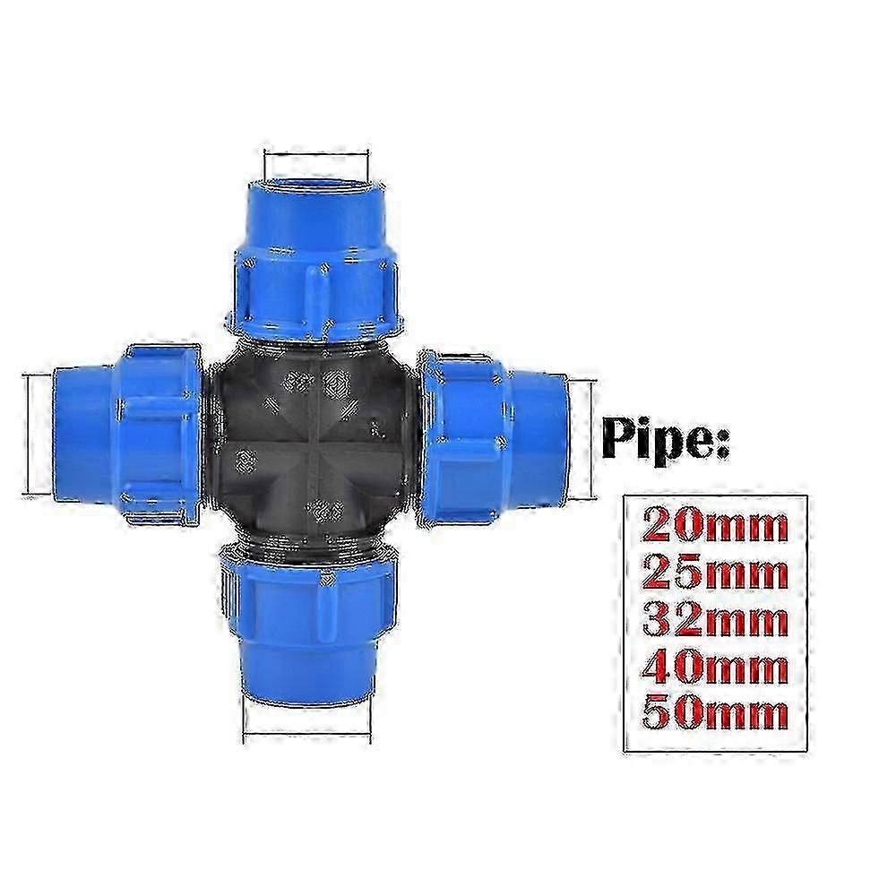 20/25/32/40/50mm PVC PE σωλήνας βρύσης διαχωριστής νερού βρύσης πλαστικός συνδετήρας βαλβίδων κήπος αγρόκτημα άρδευσης σωλήνα σωλήνα νερού άρδευσης κοινά εξαρτήματα
