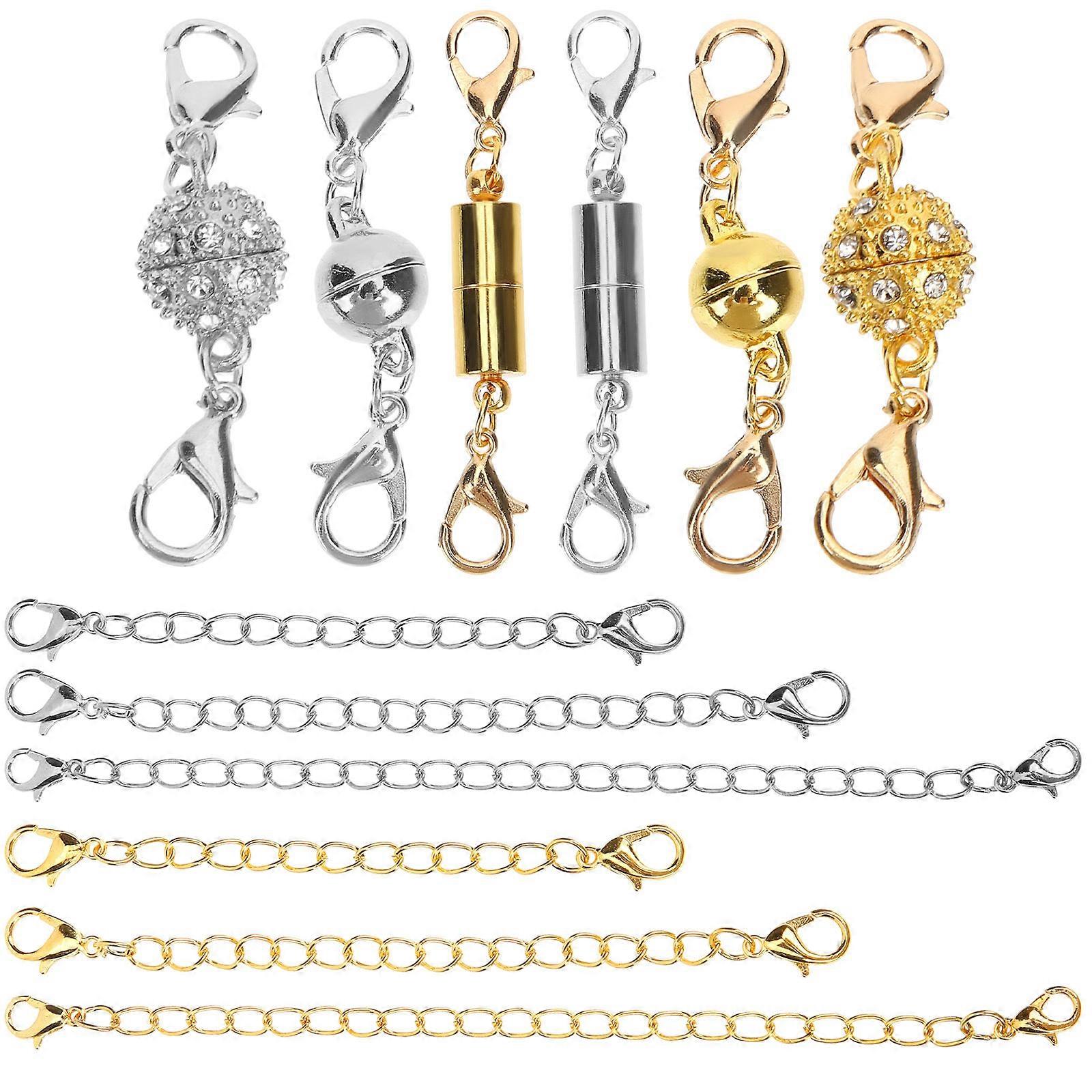Necklace Clasp Cylinder Shape Jewelry Alloy Assorted Color Diy Jewelry Making 1 Set