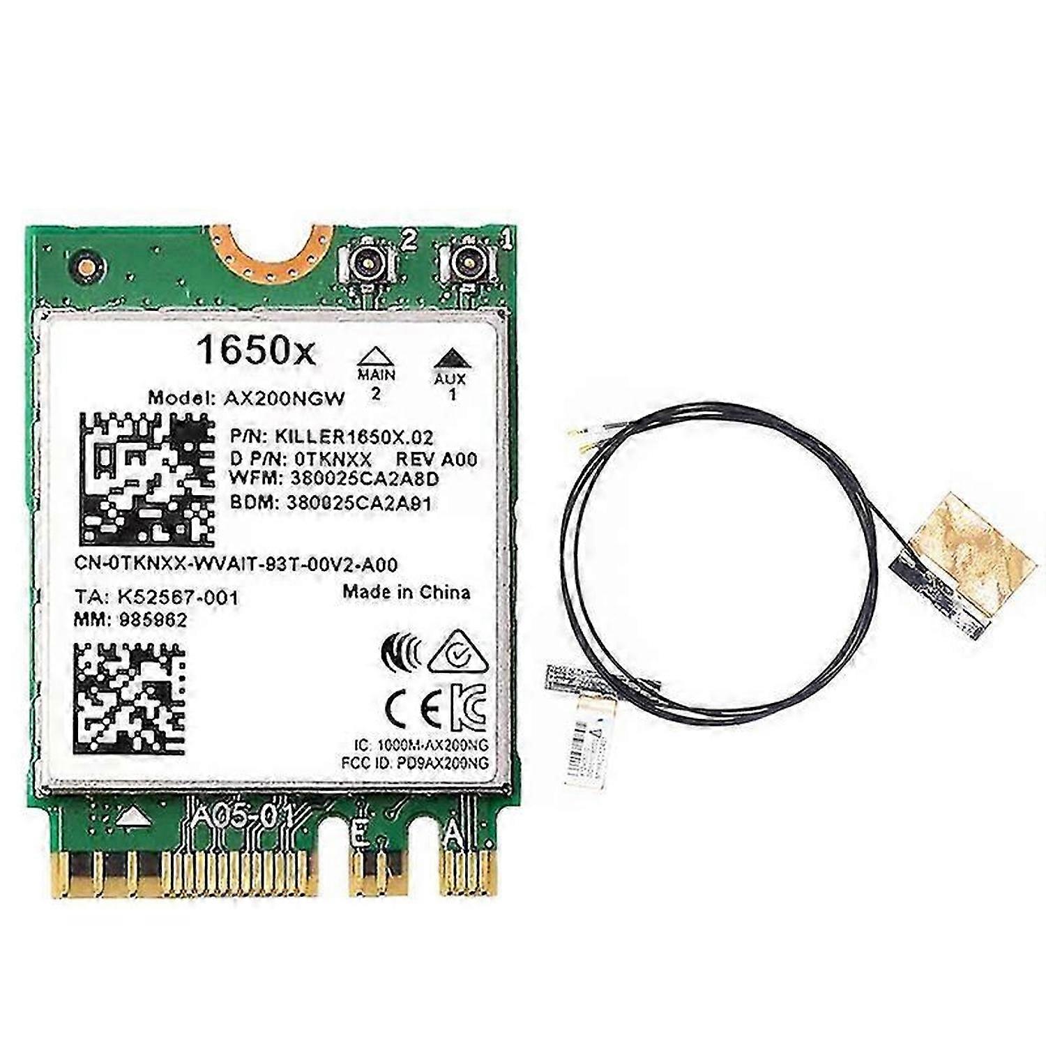 Pentru 1650X WiFi Card + Antenă AX200 AX200NGW 3000Mbps 2.4G 5G WiFi 6 + BT 5.1 Gigabit Rețea wireless C