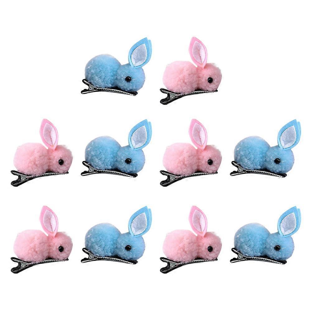 Girls Lovely Barrette Rabbit Shape for Decor Use 10Pcs