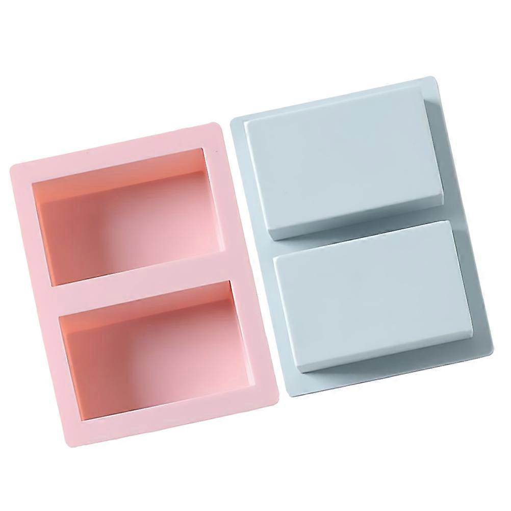 DIY Soap Mold for Soap Making 2Pcs Silicone Mold with Square Cavities