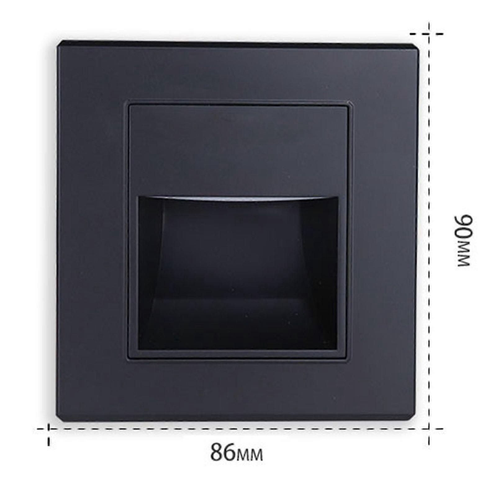 3 Pcs Step Light 1.5W 3000K Warm White Soft Lighting Embedded Stair Step Lamp for Bedside Corridor Staircase
