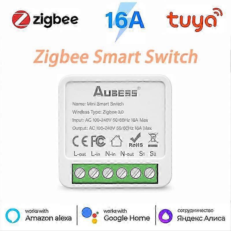 16A Tuya Zigbee Wifi Mini Smart Switch Tuya Smart Life App Control DIY 2025