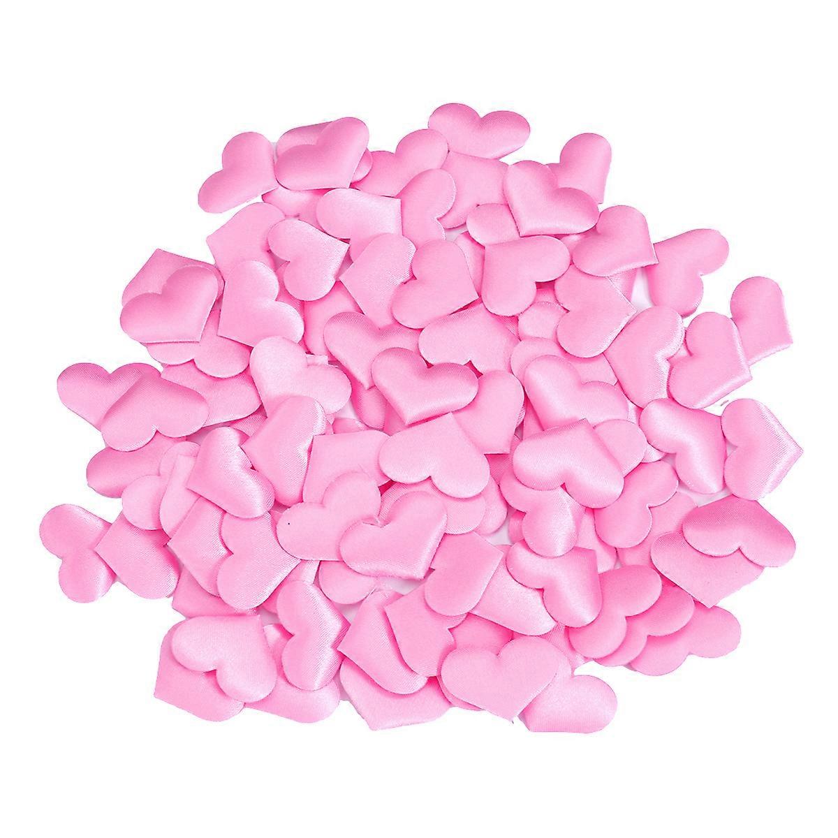 Sponge Petals Heart Confetti Artificial Decoration for Wedding 100Pcs Pink