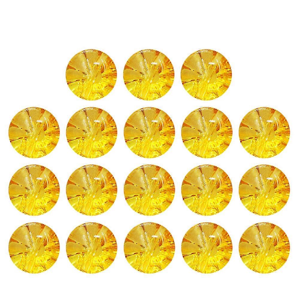 Candy Color DIY Button for Clothes 50Pcs Yellow Clear Crystal Fasteners