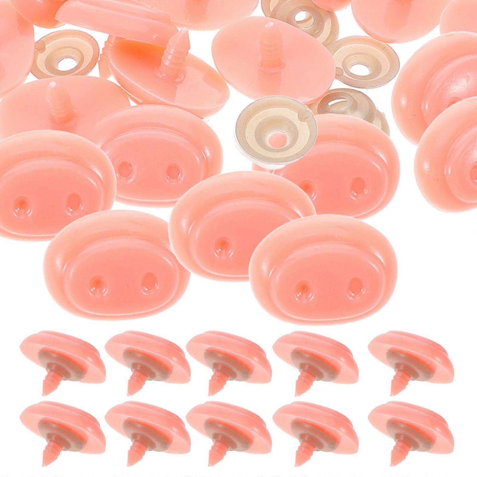 Pig Nose Replacement Kit for Decoration with 30Sets DIY Plastic Noses