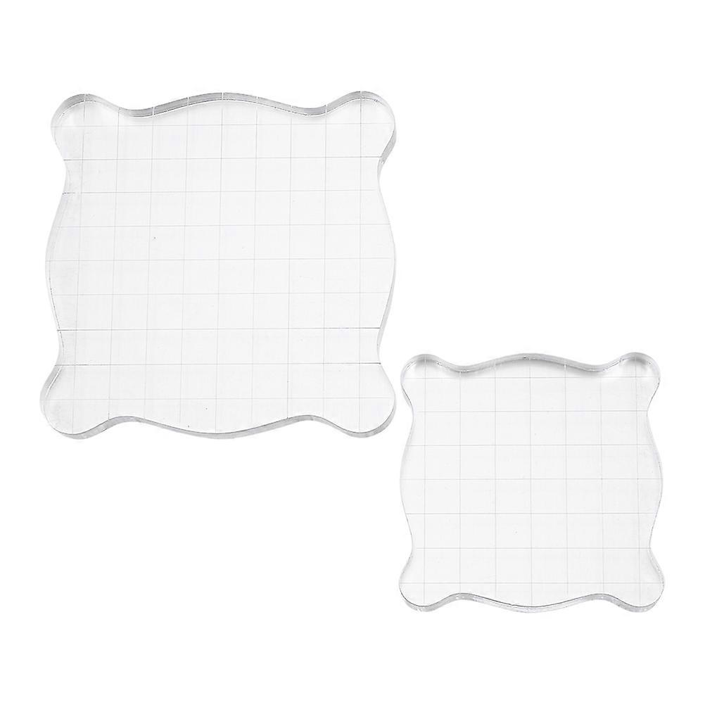 Acrylic Stamping Block Stamp Tool for DIY Projects 4Pcs Transparent