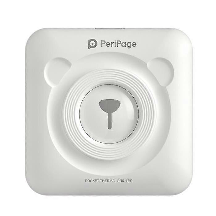 Peripage Mini Portable Bluetooth Thermal Printer with 10 Rolls of Printing Paper - White