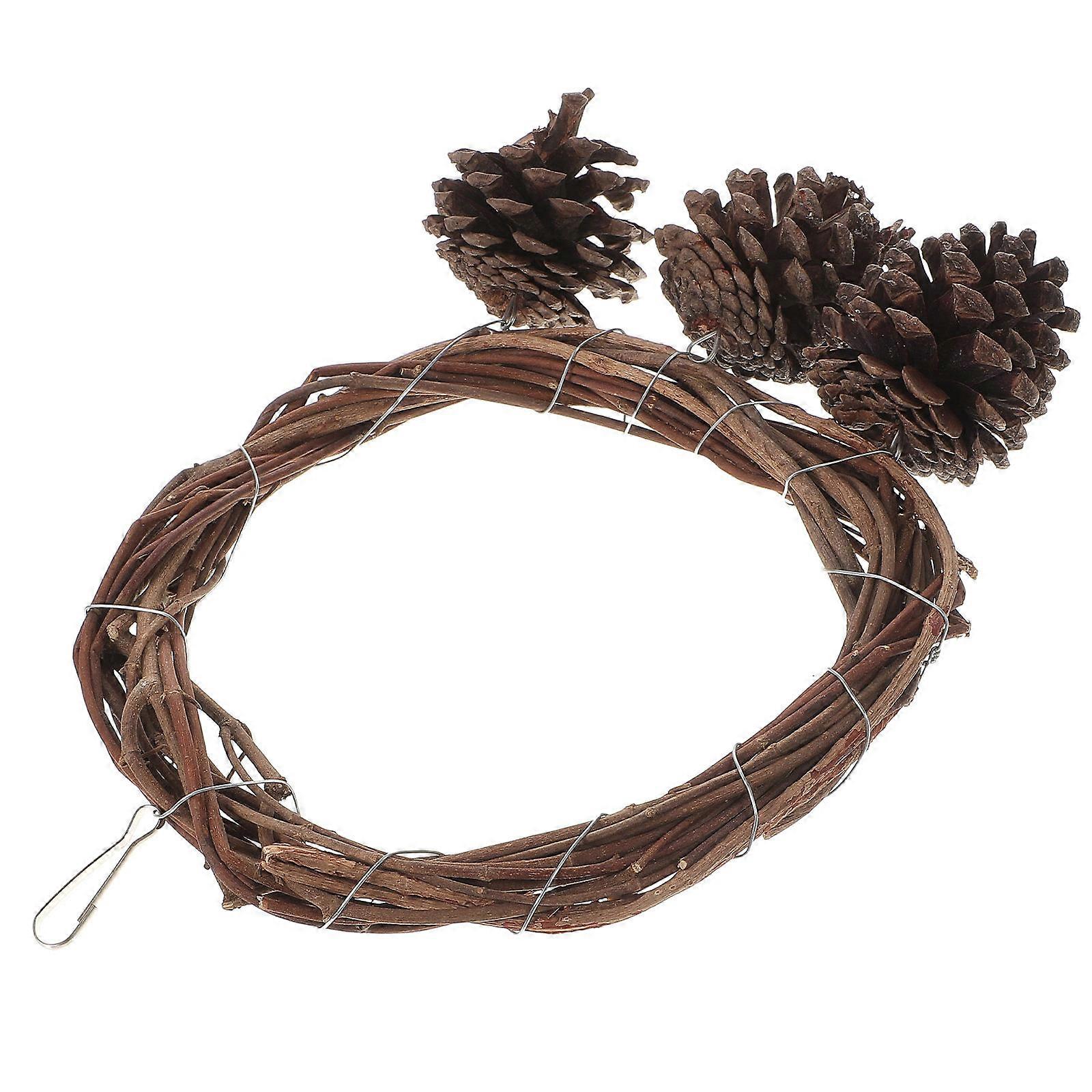 Parrot Ring Swing Bird Swing Toy for Climbing 4Sets Light Brown Grass