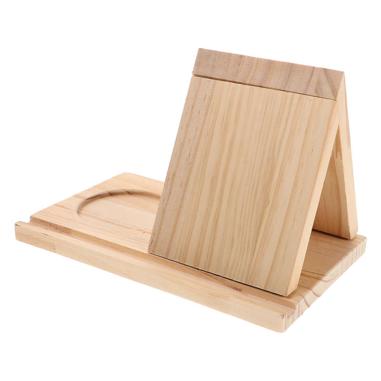 Wooden Book Holder Triangle Stand for Reading 3Pcs Stylish Book Stand for Home Use