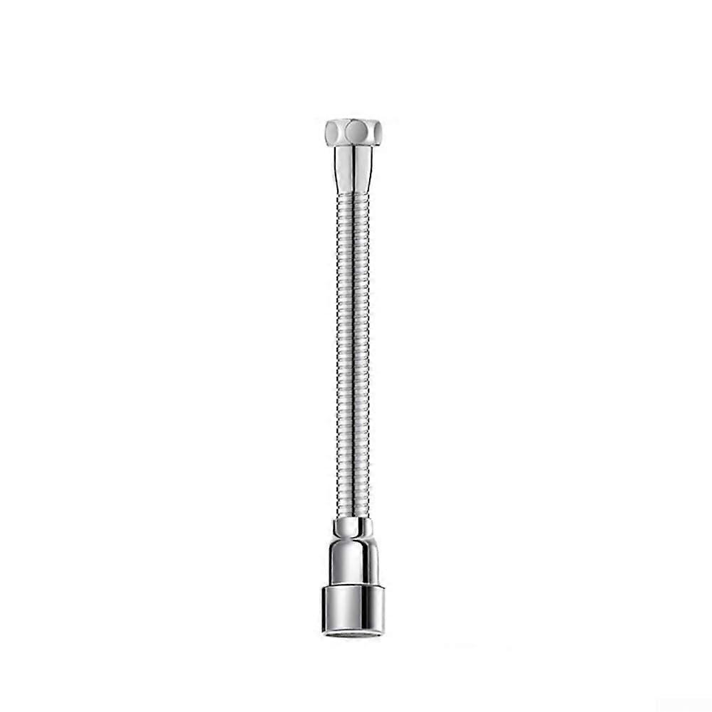 Stainless Steel Kitchen Faucet Extender Nozzle 360° Rotating Bendable Aerator 13-75cm 2 Water Modes for Bathroom Sink