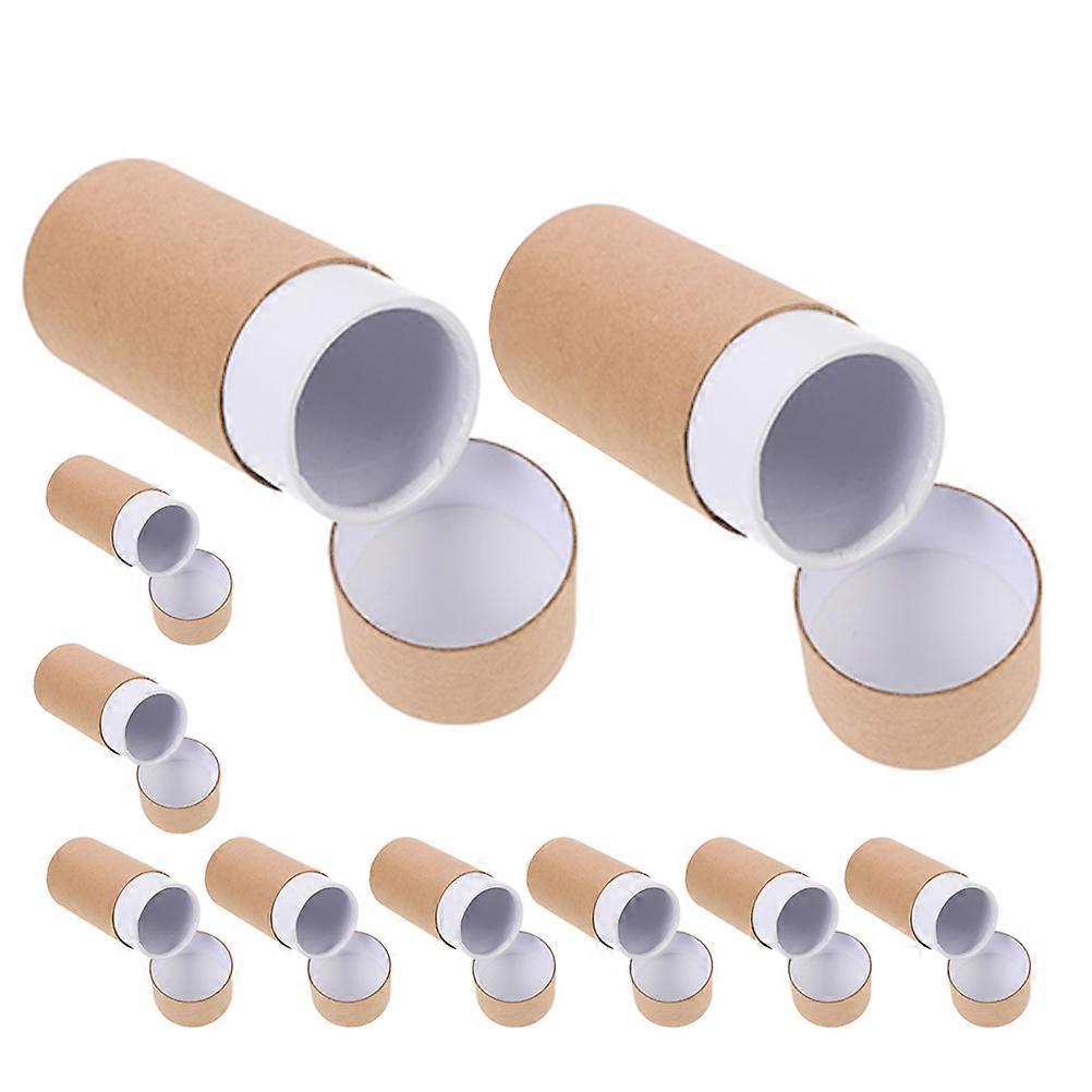Essential Oil Box Kraft Paper Cylinder Mounting Tube for Storage Use 40Pcs