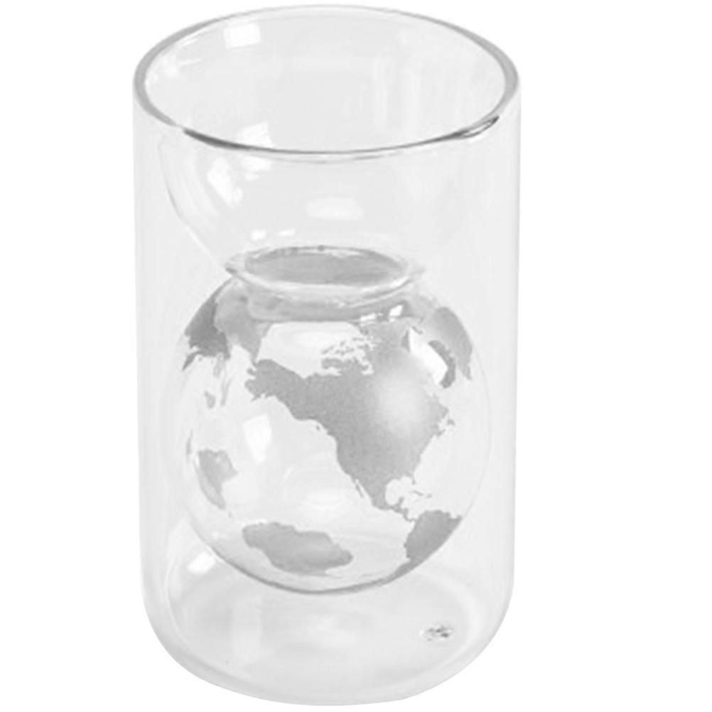 Coffee Mug Double-Layer Glass Cup Anti-Scalding 2Pcs for Home Use