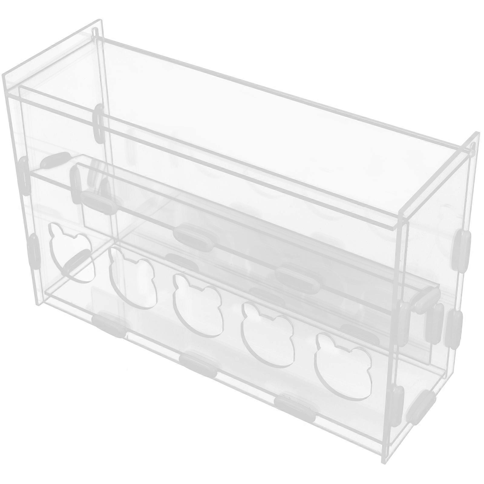 Rutin Chicken Feed Box Acrylic Feeder for Convenient Feeding 4Pcs