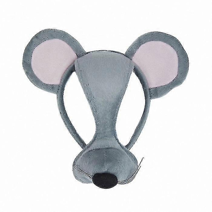 Adjustable Headband with Built-in Mouse Mask and Sound Feature Unisex Design