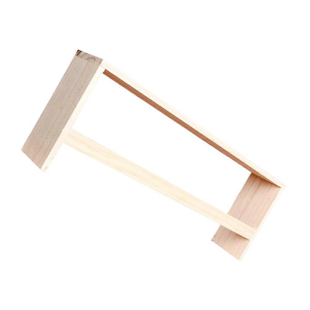 Home Display Rack Solid Wood Frame Organizer Shelf for Display