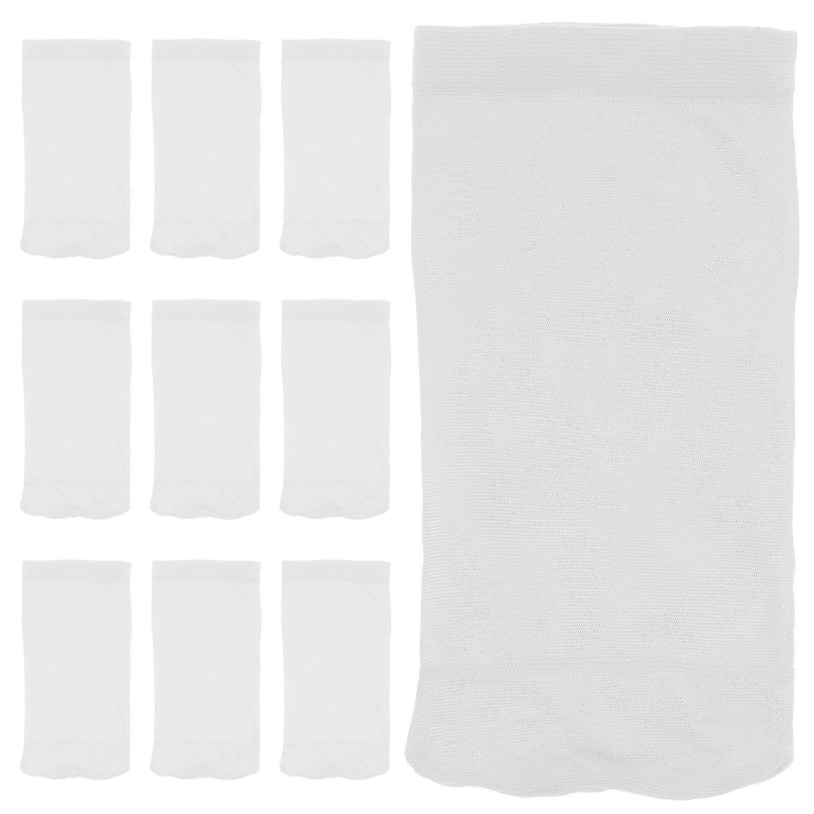 20Pcs Swimming Pool Skimmer Socks For Preventing Clogging And Debris Collection In White Polyester Material
