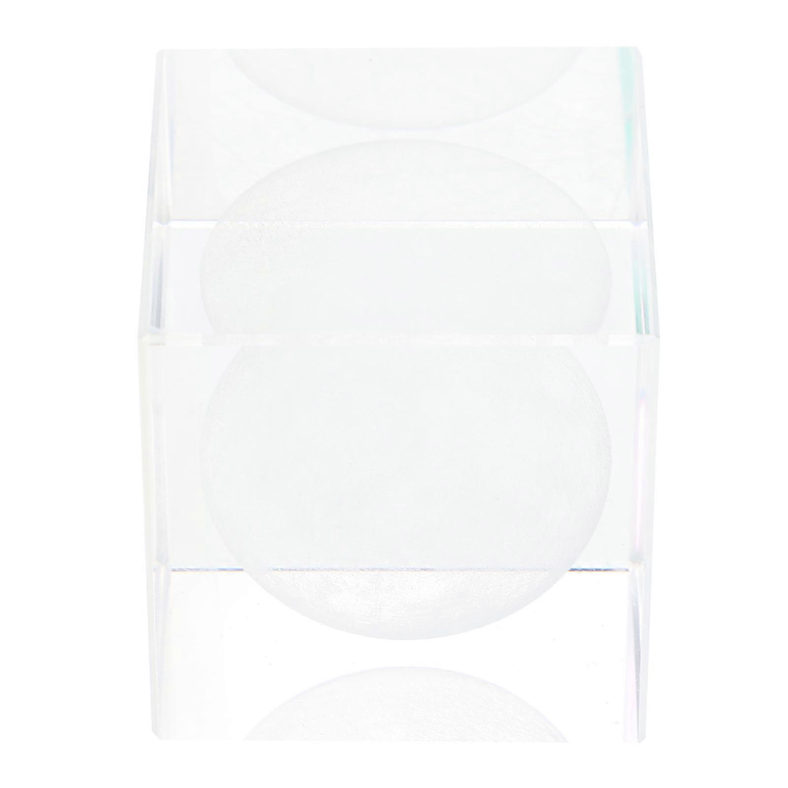 Clear Crystal Cube for Decor 4Pcs Moon Paperweight Transparent Desktop Ornament