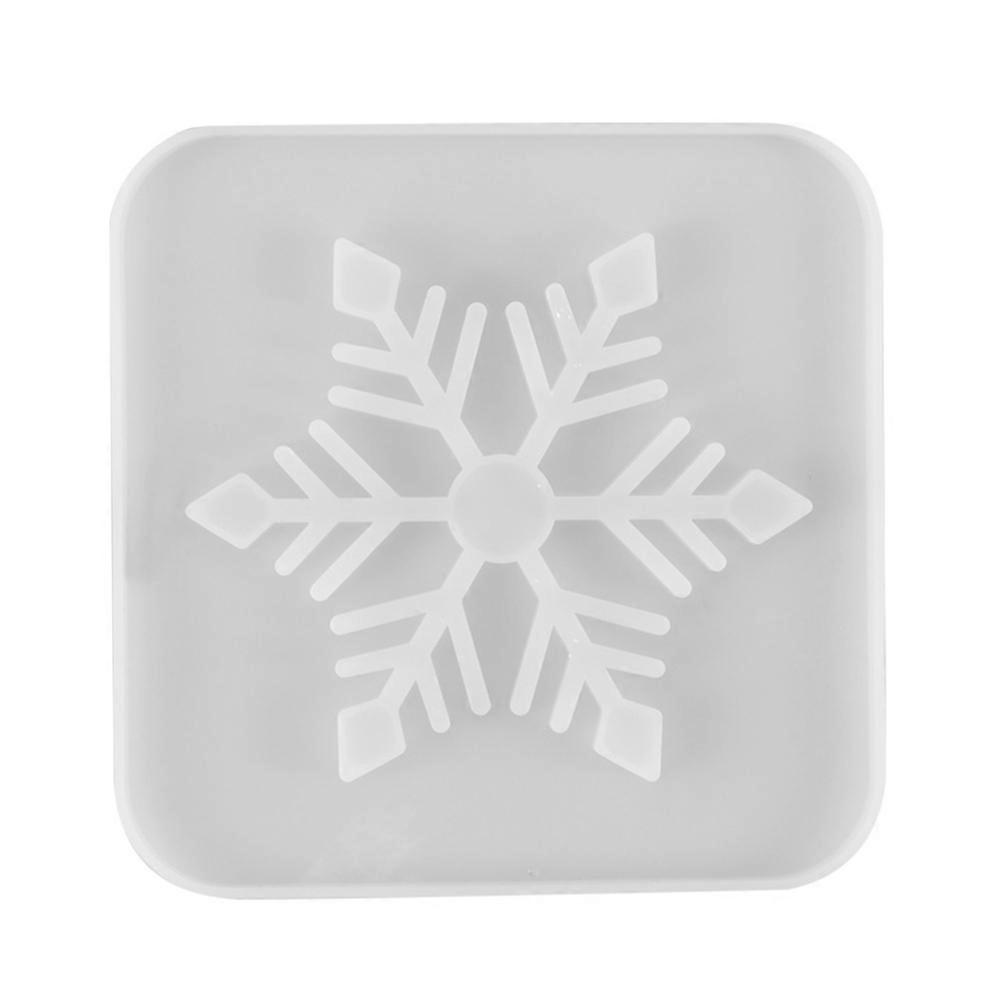Cup Mat Casting Mold for Snowflake Coaster Mold 1Pcs White Silicone