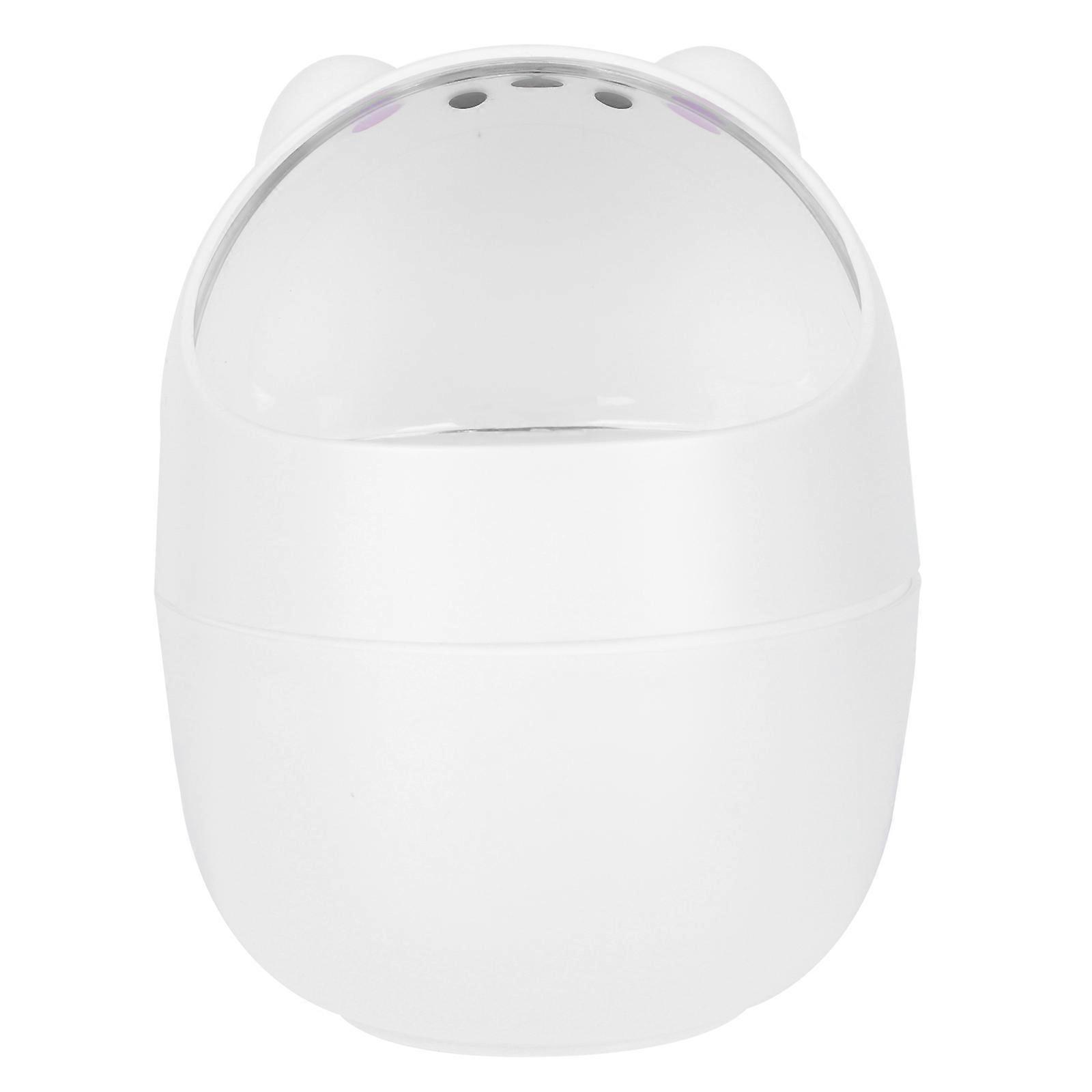 Plastic Desktop Garbage Bin for Storage 2Pcs Mini White Waste Bin