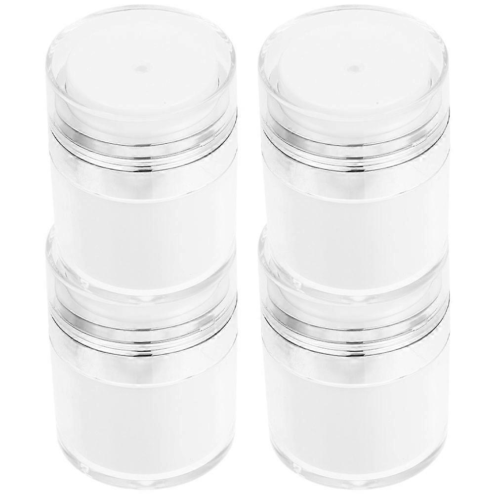 Empty Makeup Containers Airless Pump Jars with Press Pump 8Pcs Transparent