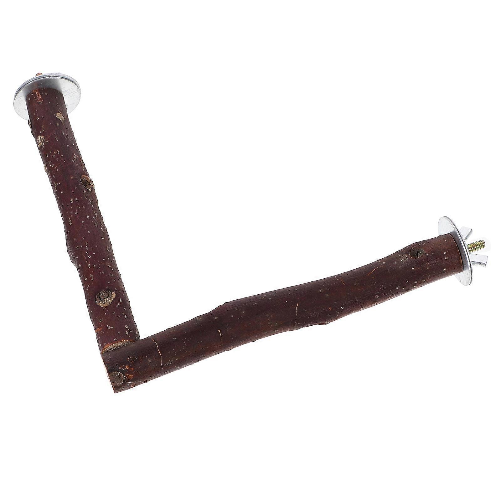 Bird Stand Wooden Perches for Parrots 2Pcs Natural Wood Cage Accessory