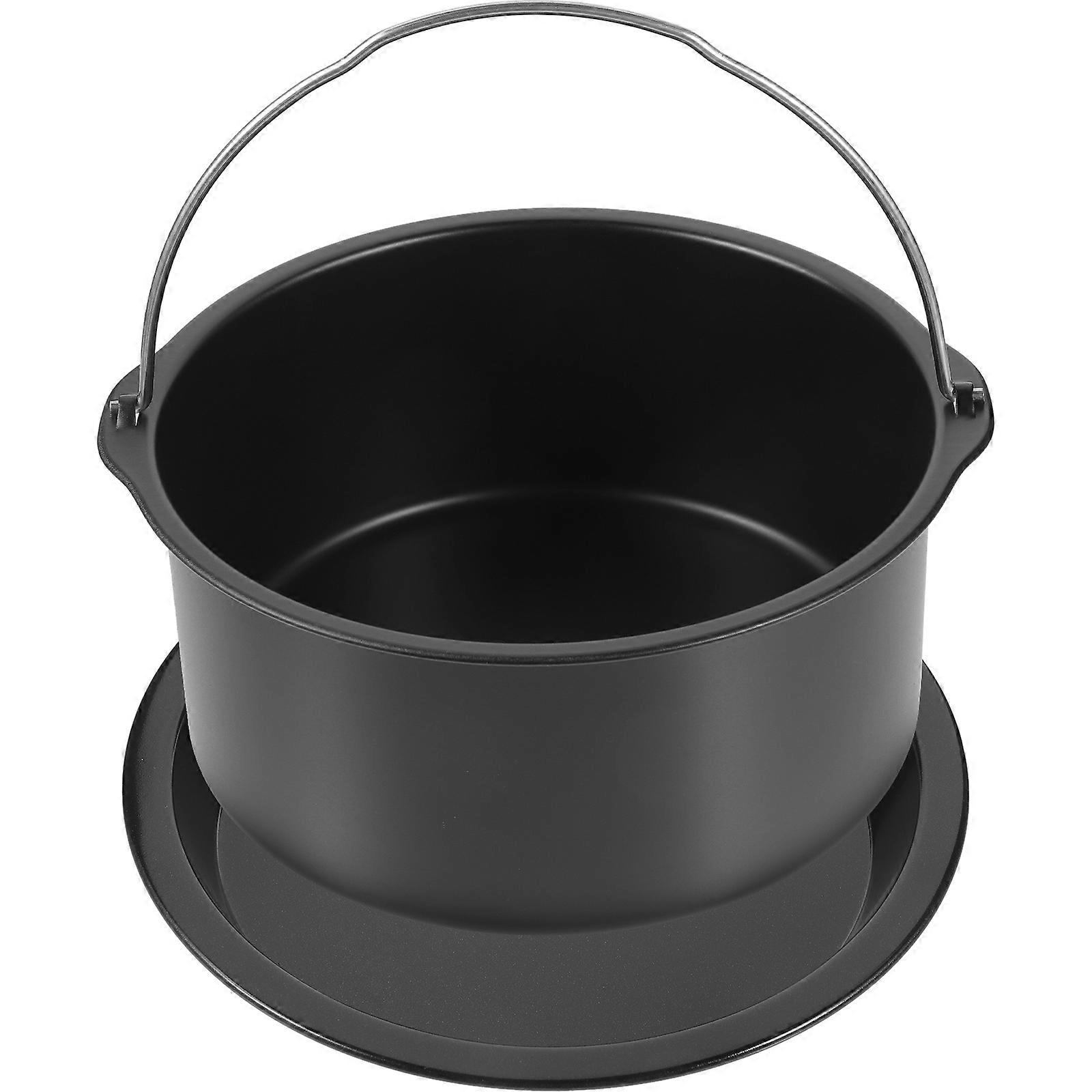 Reusable Air Fryer Baking Tray Set Of 2 Carbon Steel Non Stick Pan Ideal For High Temperature Baking 16.3X16.3cm