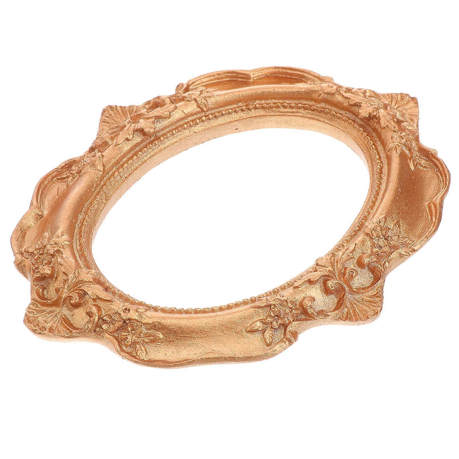 Resin Photo Frame for Display 4Pcs Oval Table Decoration