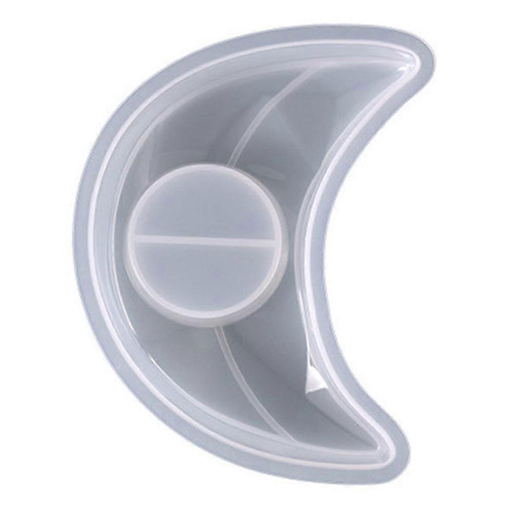 Silicone Candle Holder Mold Moon Shape for DIY Use 2Pcs Set