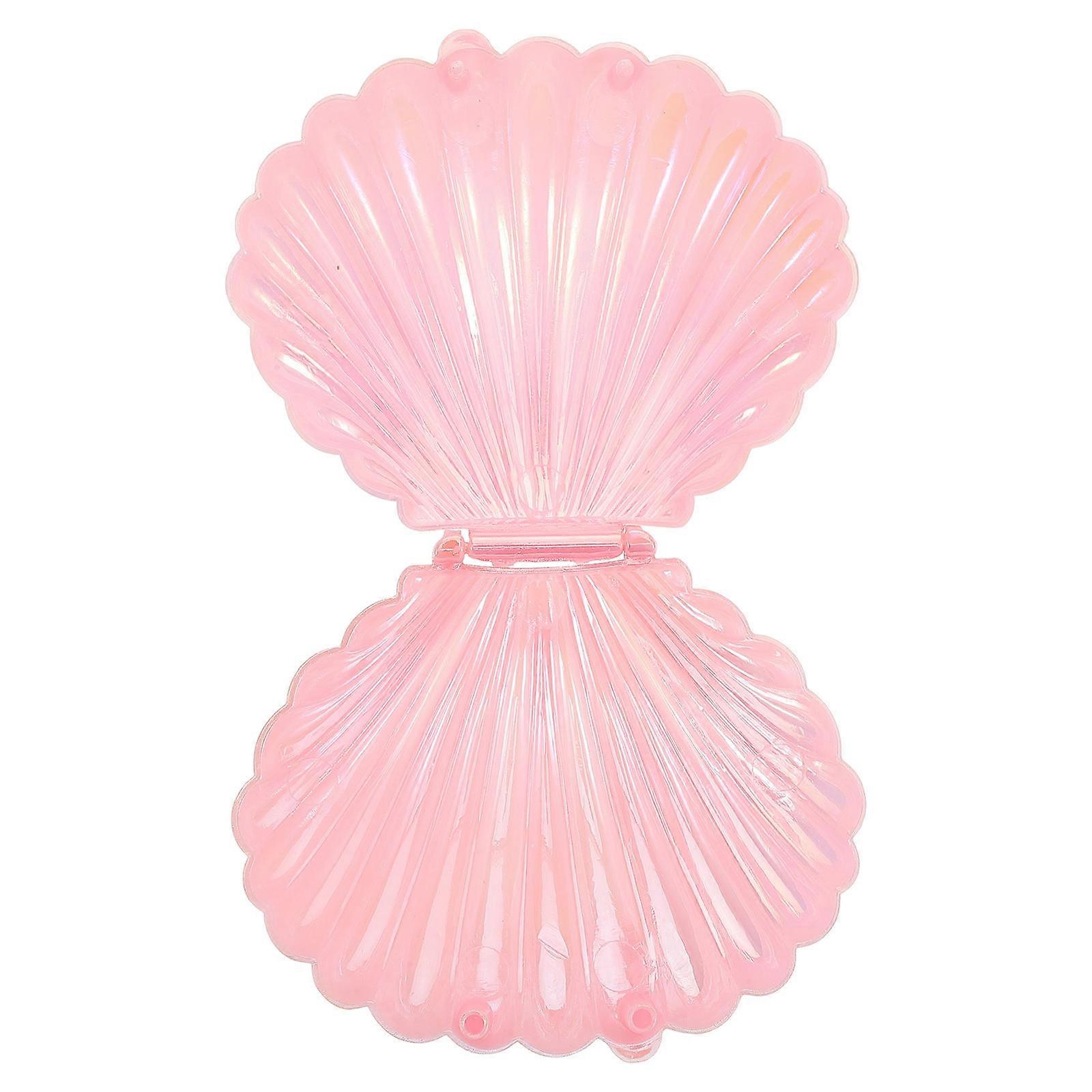 Shells Candy Boxes for Holding with 3Pcs Pink Plastic Trinket Plates
